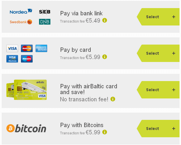 Air baltic bitcoin