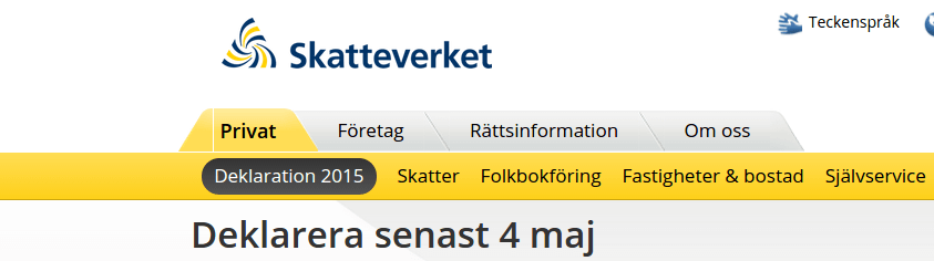 Skatteverket deklaration 2015